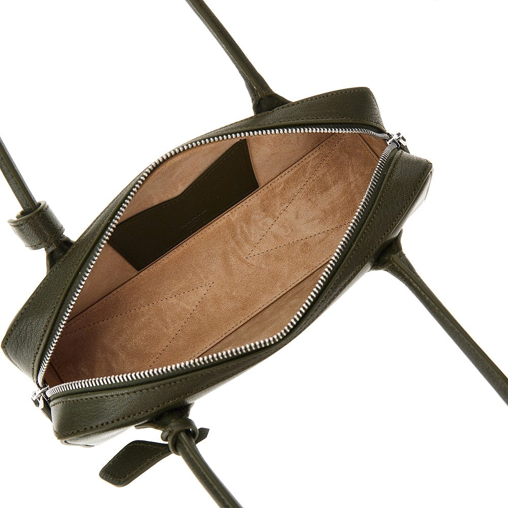 grained leather small le teckel bag