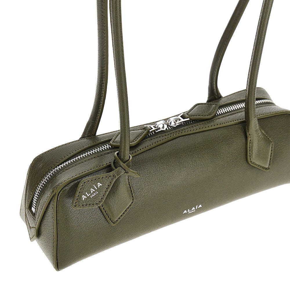 grained leather small le teckel bag