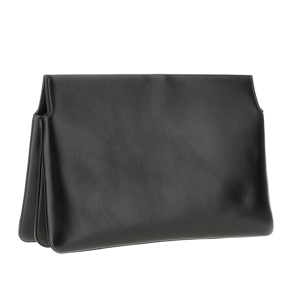 triplex nappa leather clutch