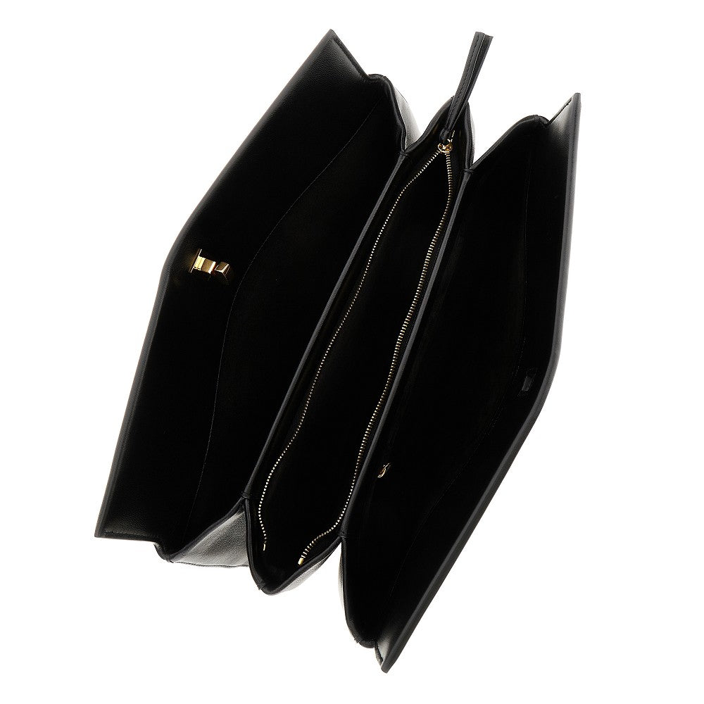 triplex nappa leather clutch