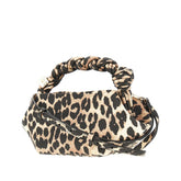 GANNI OS leopard faux leather mini bou bag