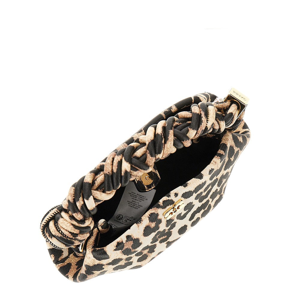 GANNI OS leopard faux leather mini bou bag