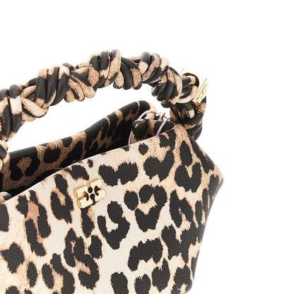GANNI OS leopard faux leather mini bou bag