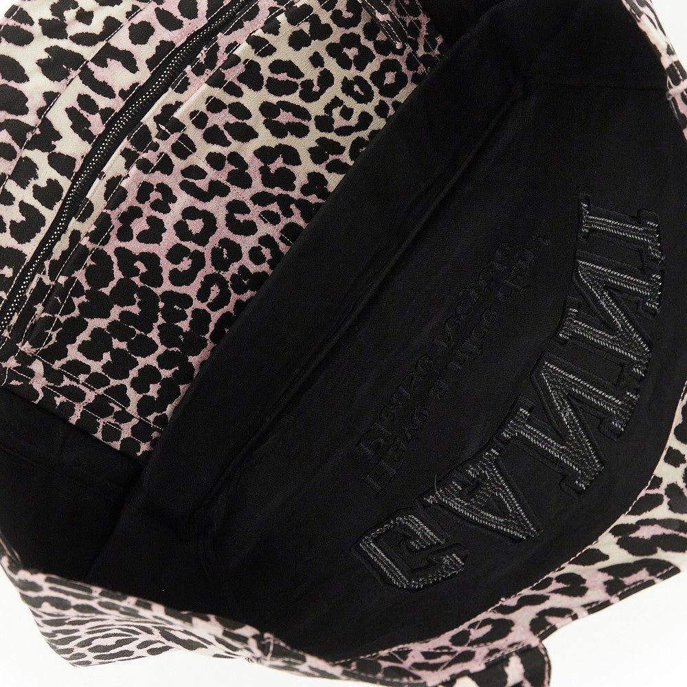 GANNI OS leopard-print canvas xxl tote bag