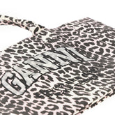 GANNI OS leopard-print canvas xxl tote bag