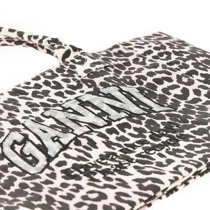 GANNI OS leopard-print canvas xxl tote bag