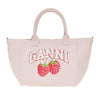 shopping bag with raspberries print