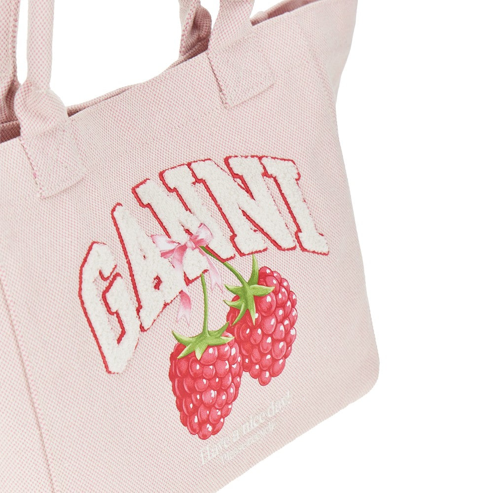 shopping bag with raspberries print