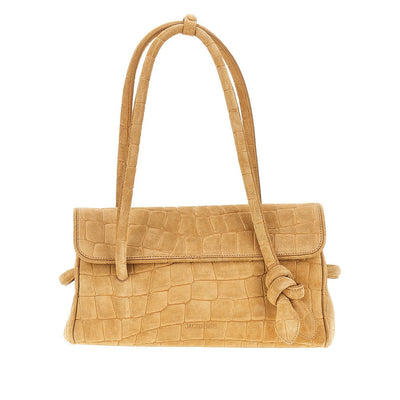 embossed suede leather turismo long bag