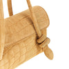 embossed suede leather turismo long bag