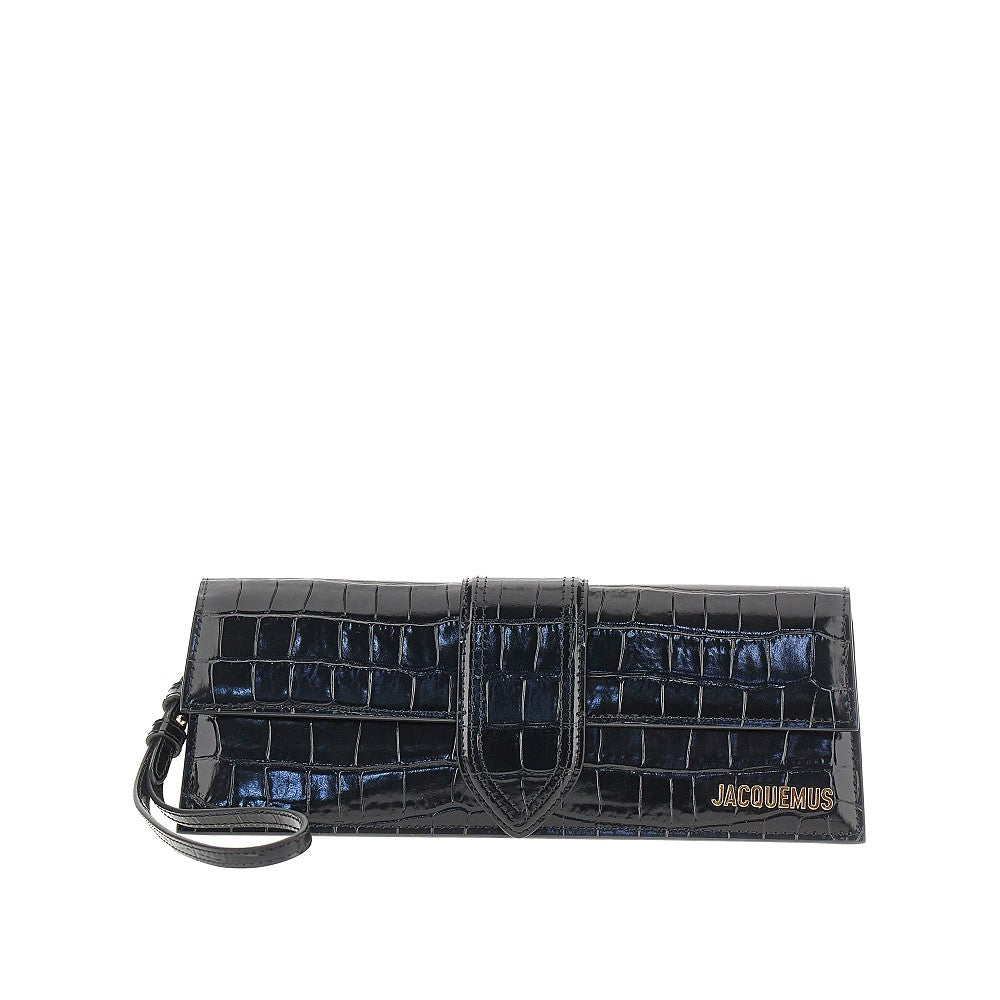 croco-embossed leather bambino clutch