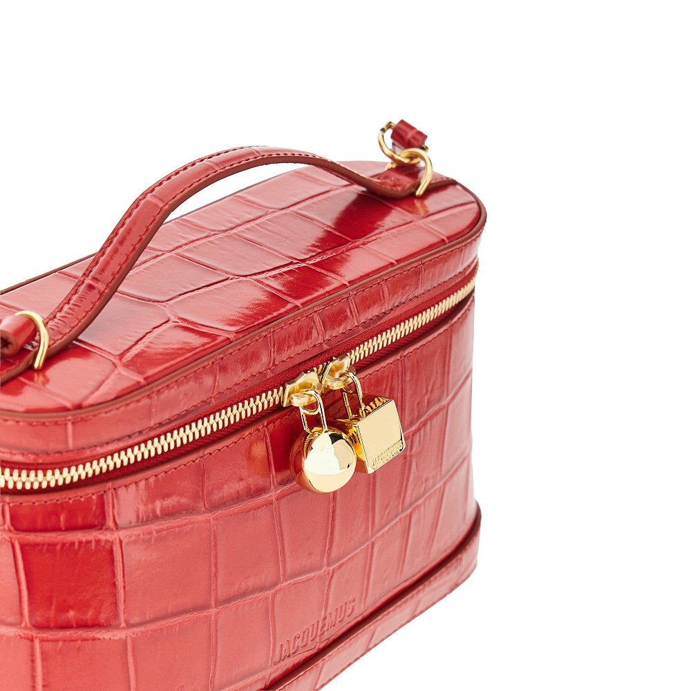 leather petit vanity bag