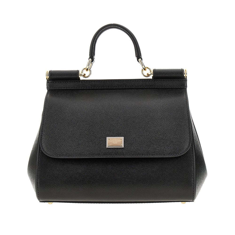 DOLCE &amp; GABBANA OS dauphine leather large sicily bag