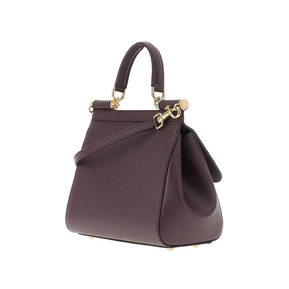 dauphine leather medium sicily bag