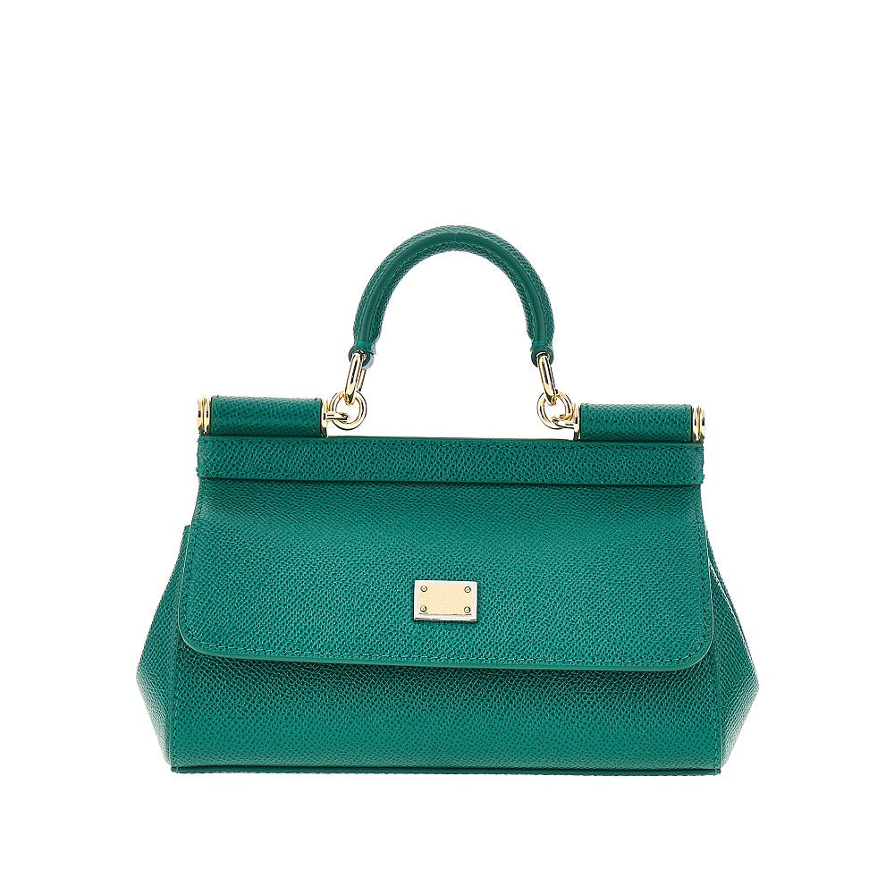 DOLCE&amp;GABBANA OS dauphine leather mini sicily bag
