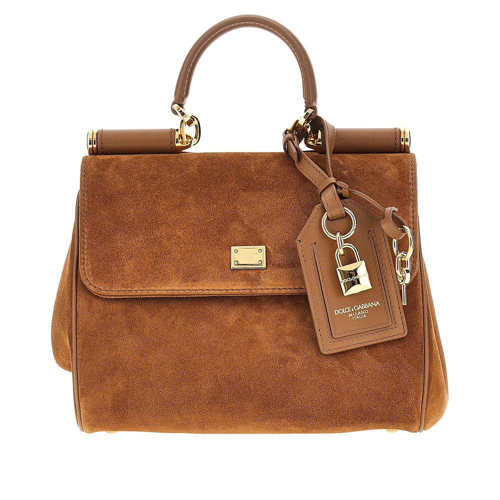 DOLCE &amp; GABBANA OS suede leather my sicily bag