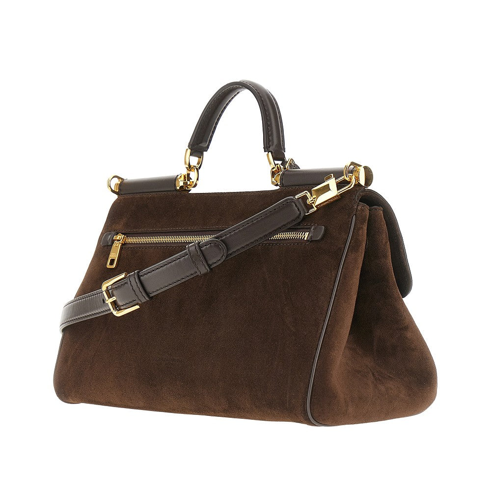 DOLCE &amp; GABBANA OS suede leather my sicily handbag