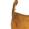 suede leather fringed oskan soft zip bag