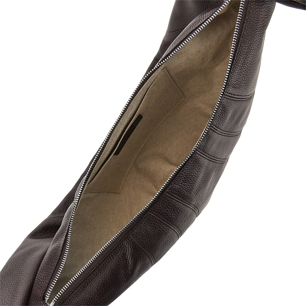 LEMAIRE OS grained leather medium croissant bag