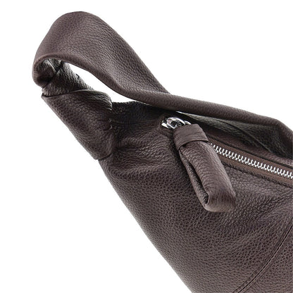 LEMAIRE OS grained leather medium croissant bag