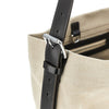 small belted canvas tote bag