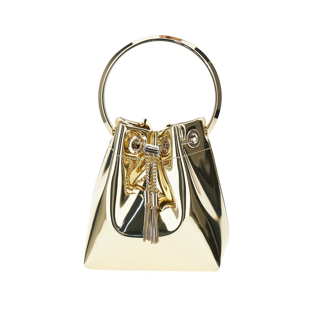 JIMMY CHOO OS bon bon bag in mirrored leather