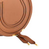 grained leather marcie saddle bag