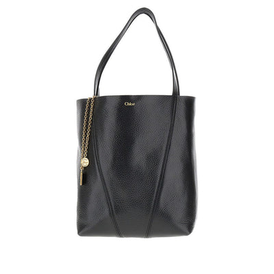 grained leather medium spin bag