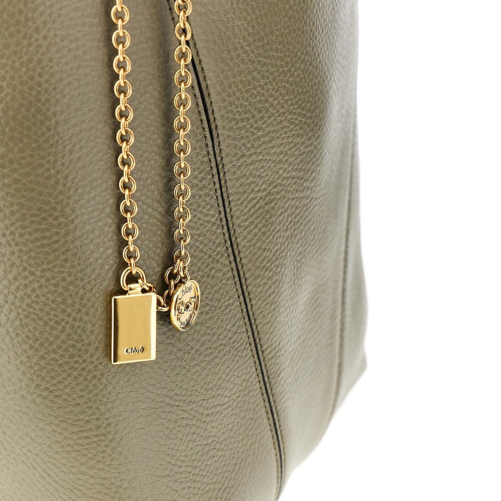 medium chloé spin leather tote bag