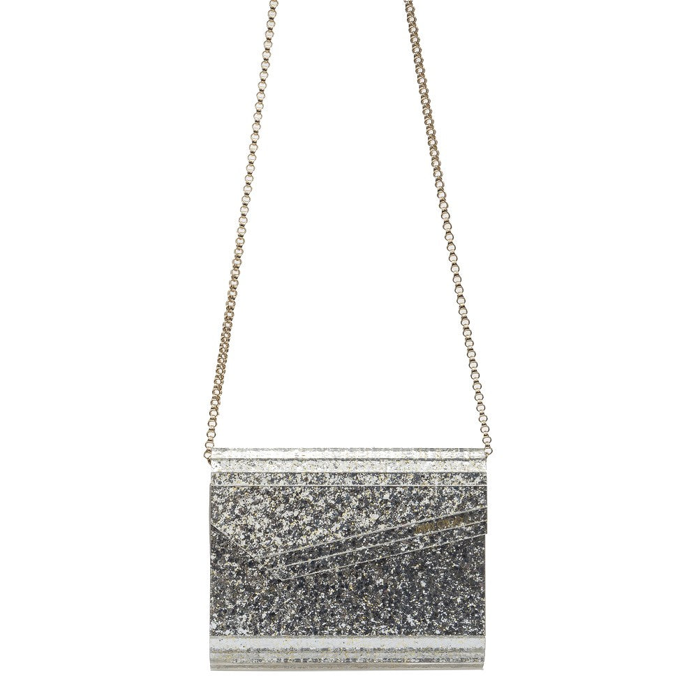 JIMMY CHOO OS candy glittered clutch