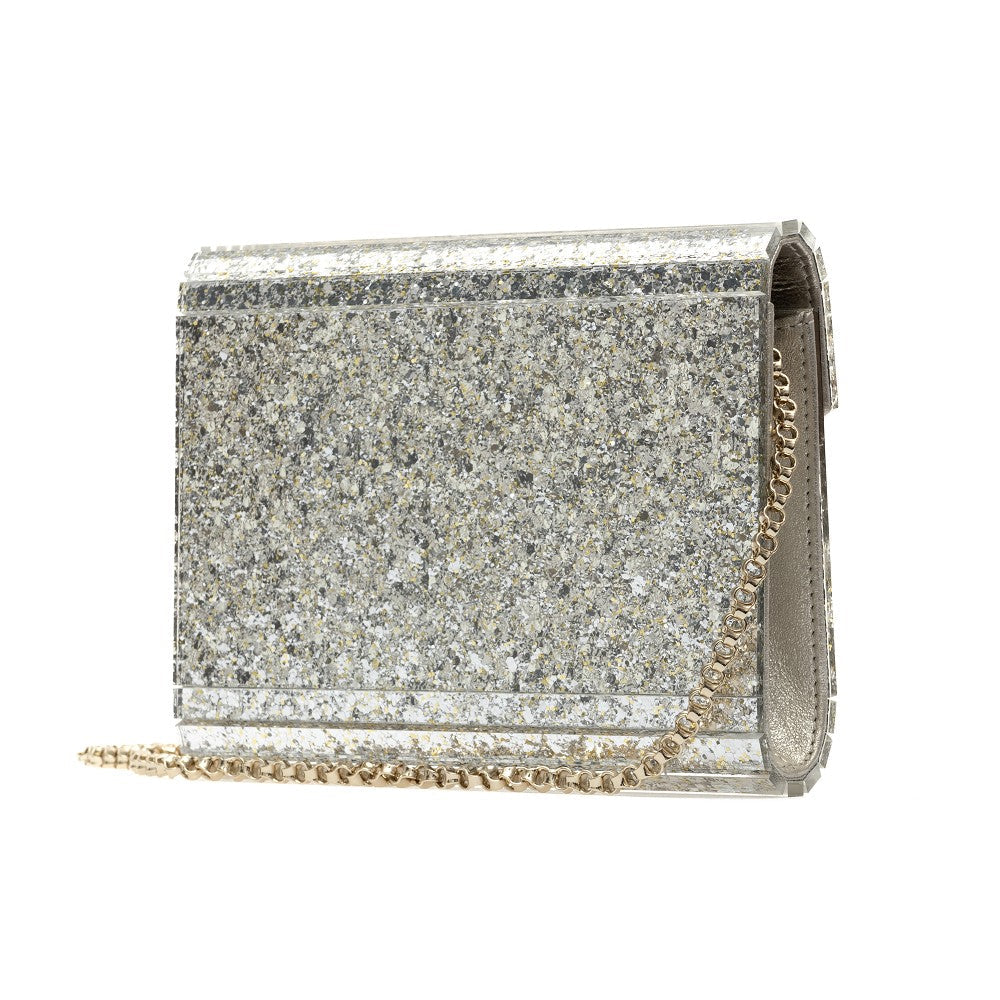 JIMMY CHOO OS candy glittered clutch