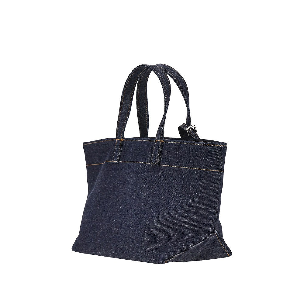 A.P.C. OS denim small le drummer toile bag