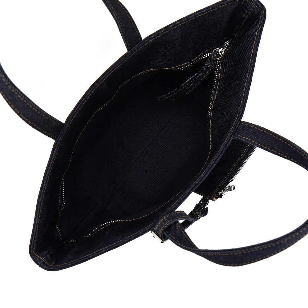 denim small le drummer toile bag