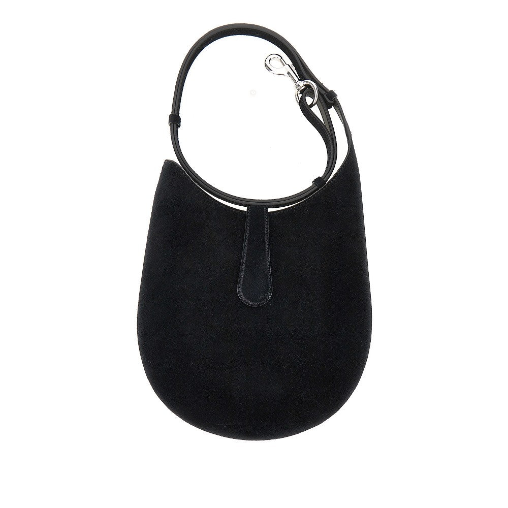 suede leather mini bean slin bag