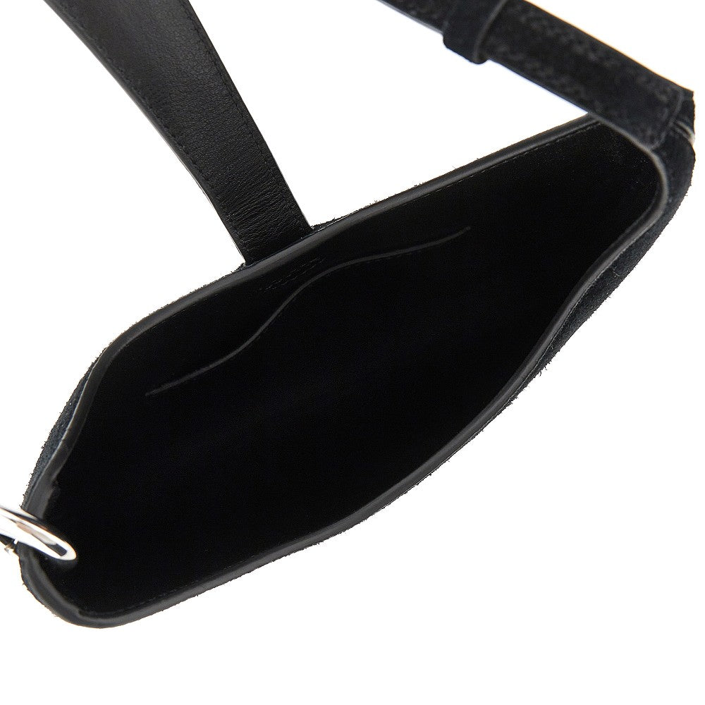 suede leather mini bean slin bag