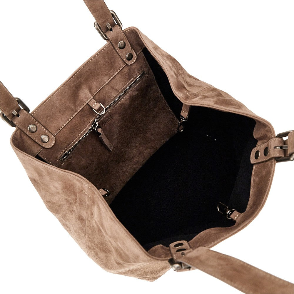 suede leather medium galatea bag