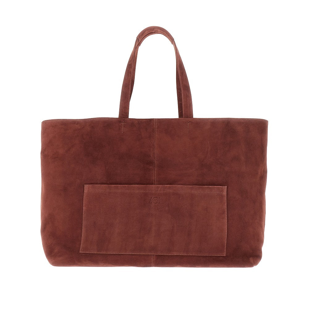 AUTENTICA 504 OS suede leather shopping bag