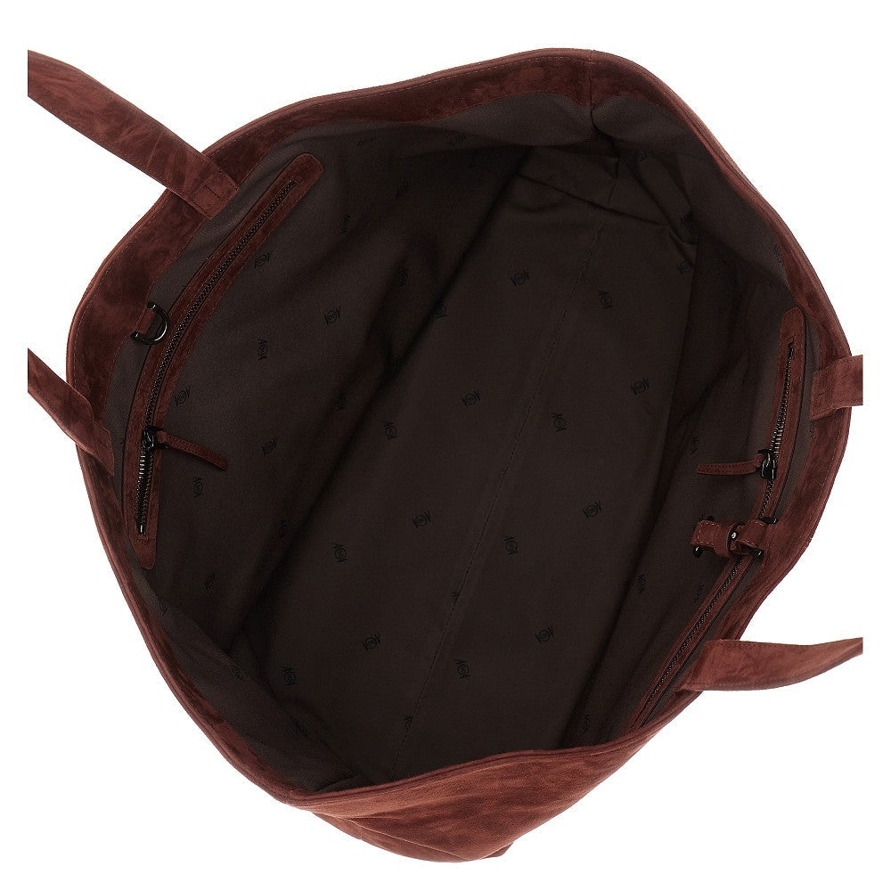 AUTENTICA 504 OS suede leather shopping bag