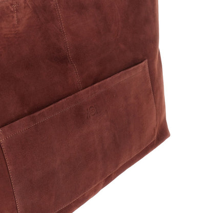 AUTENTICA 504 OS suede leather shopping bag