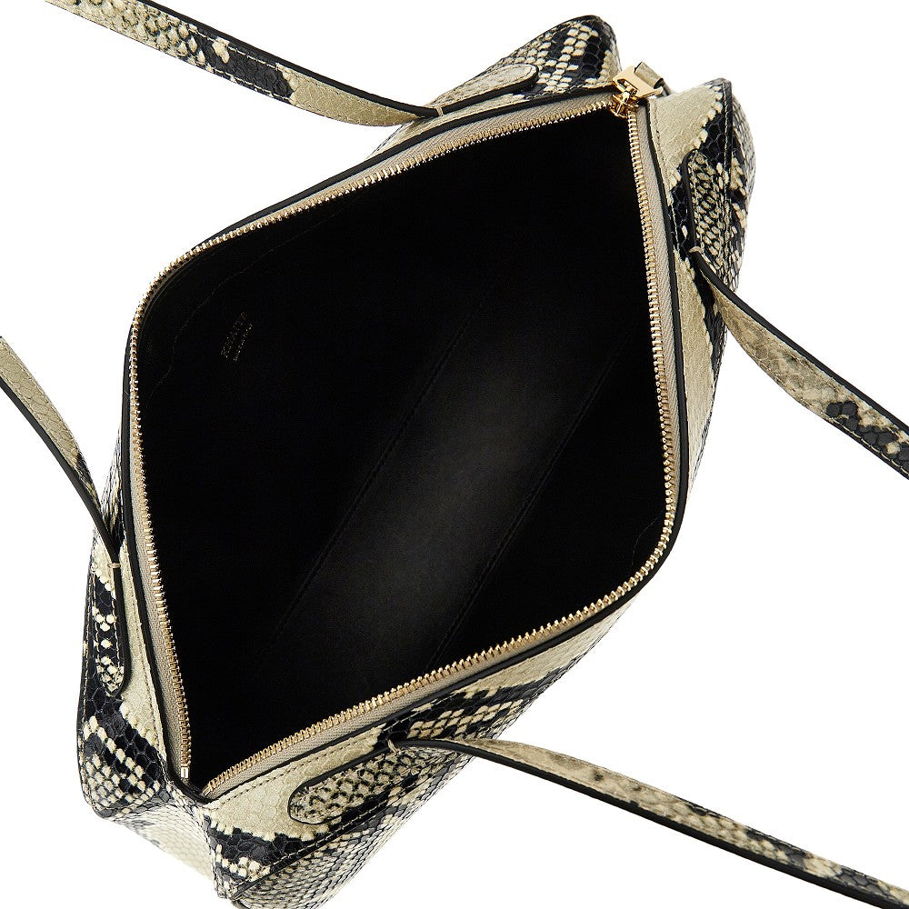 python-embossed leather simona bag