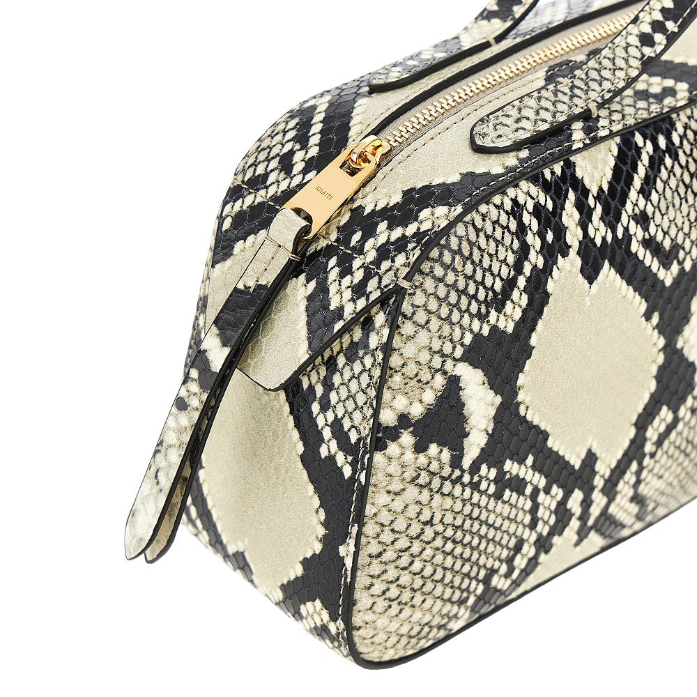 python-embossed leather simona bag