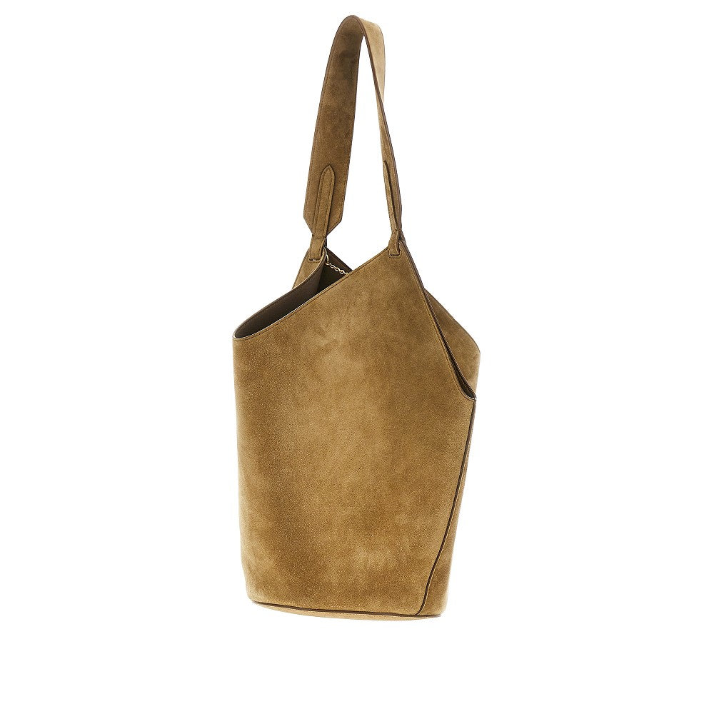 KHAITE OS small suede leather lotus tote bag