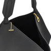 small leather lotus tote bag