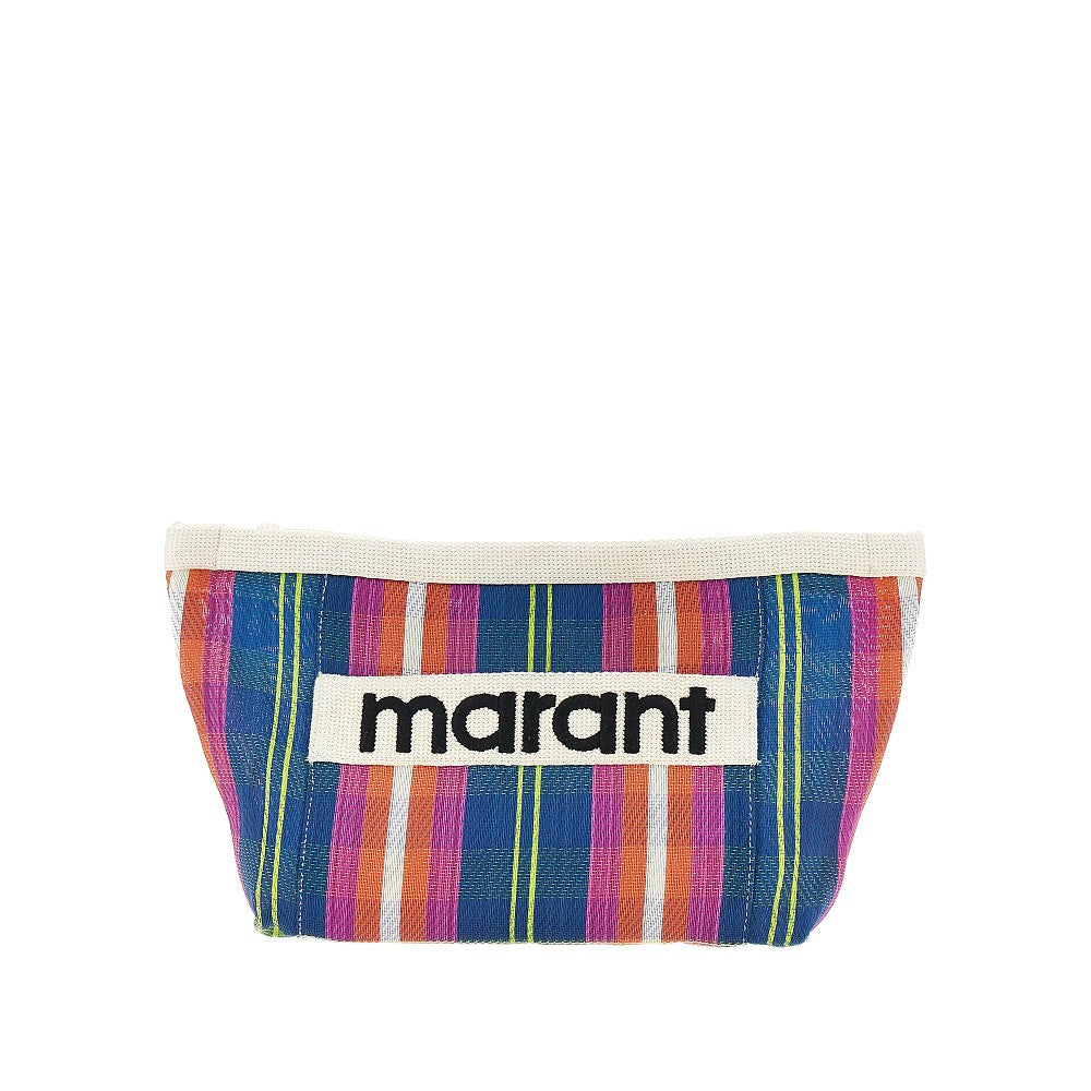 ISABEL MARANT OS powden check nylon pouch