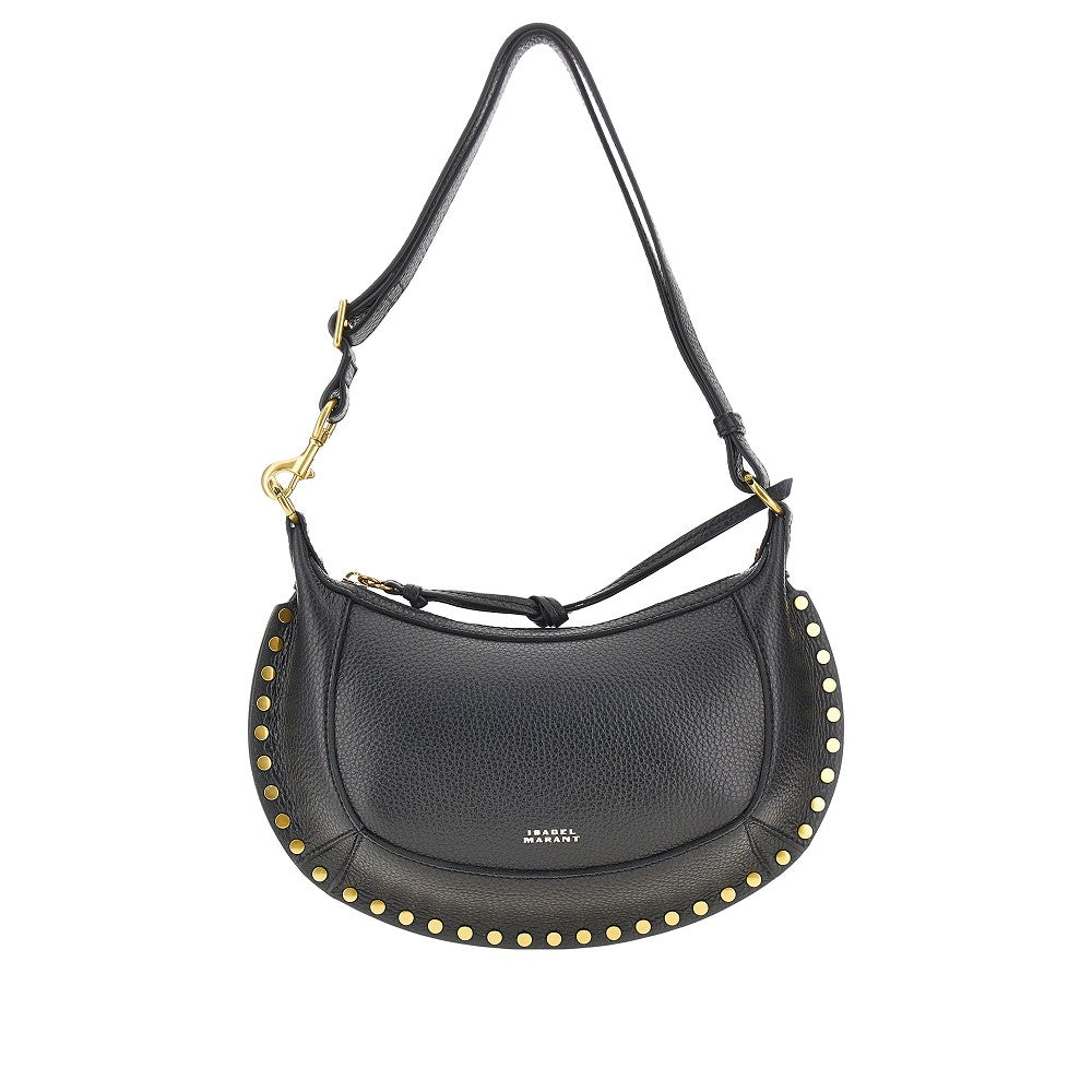 grained leather oskan moon bag