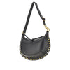 grained leather oskan moon bag