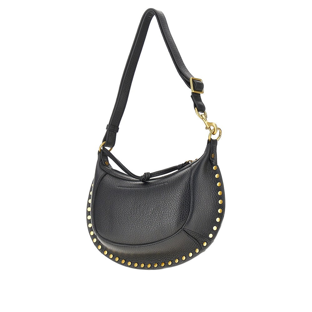 grained leather oskan moon bag