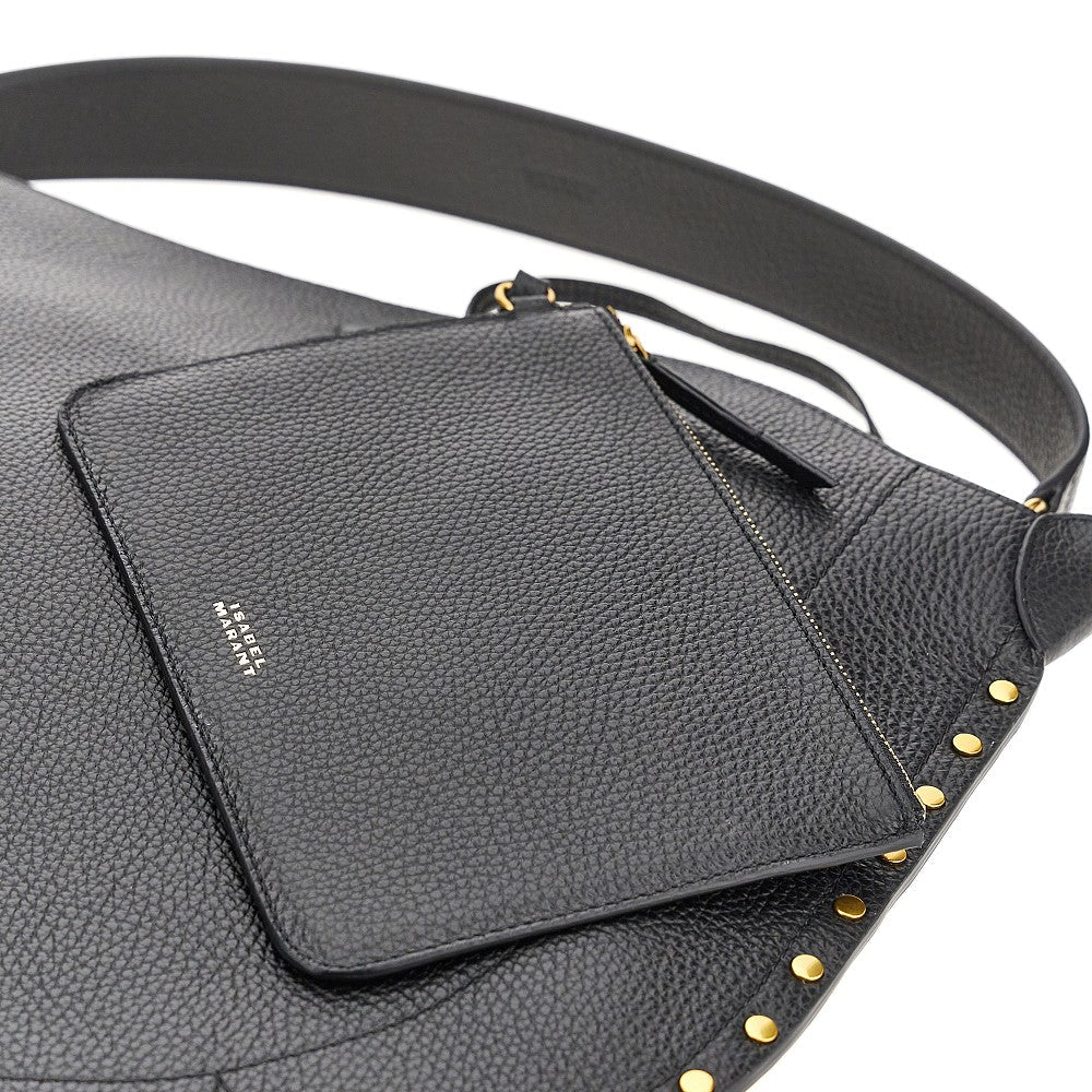 grained leather oskan hobo soft bag