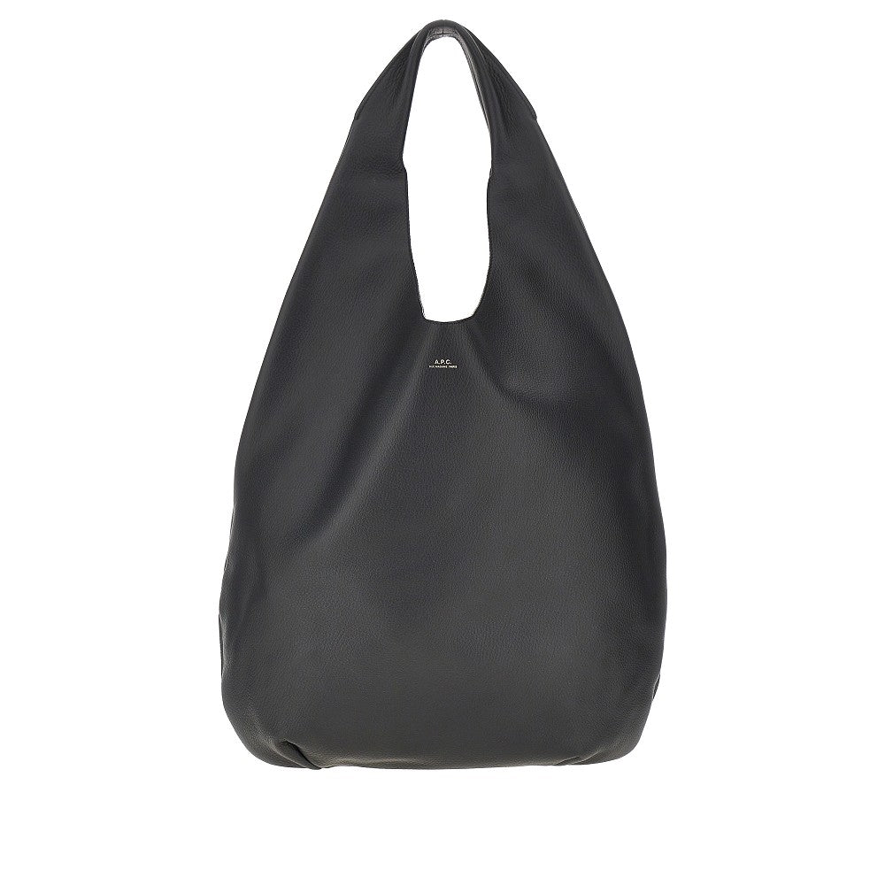 le neige grained leather bag