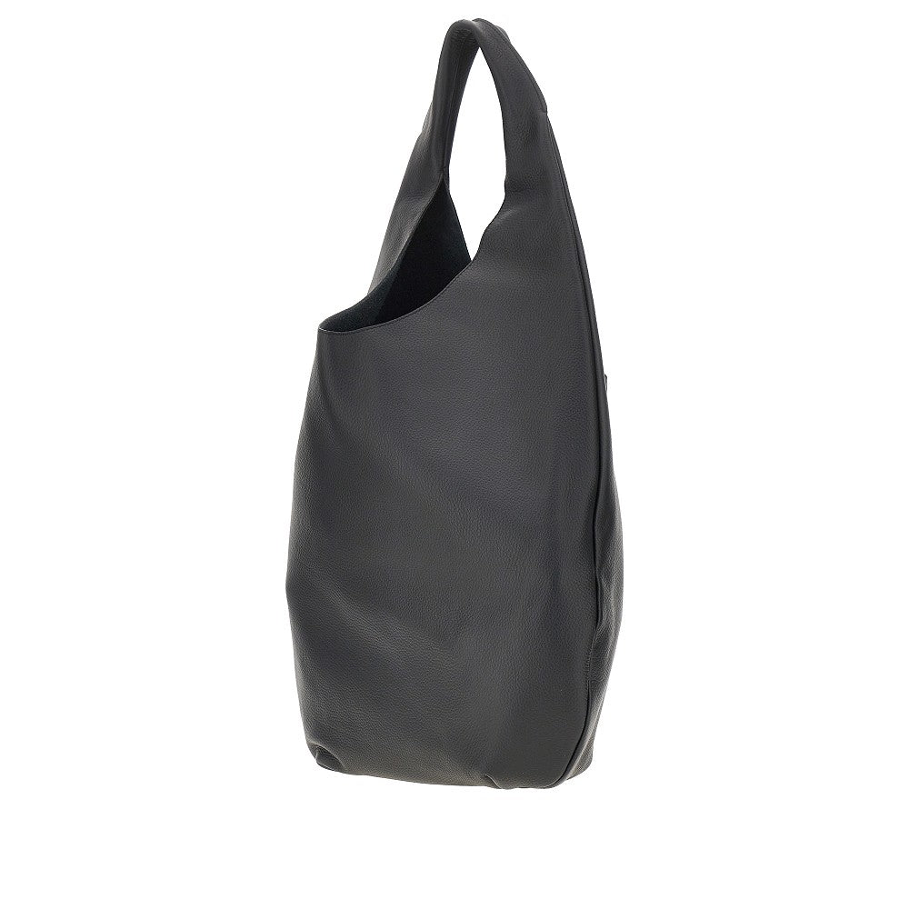 le neige grained leather bag